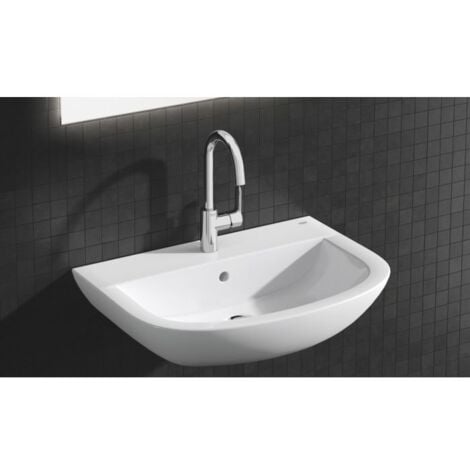 Grohe BauEdge L-Size Waschtischarmatur 23760000 chrom, mit Ablaufgarnitur, EcoJoy wassersparend