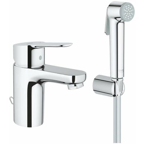 Grohe BauEdge - Mitigeur de lavabo avec douchette de bidet, chrome 23757000