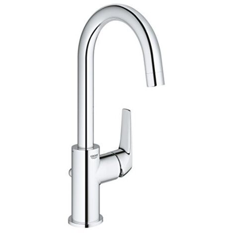 Grohe BauFlow - Miscelatore da lavabo, con sistema di scarico, cromo 23753000