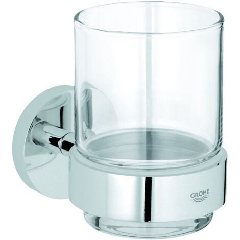 GROHE Bicchiere con Supporto Essentials Cromo, 40447001