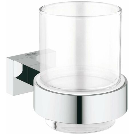 Grohe Bicchiere con Supporto Essentials Cube Cromo 40755001