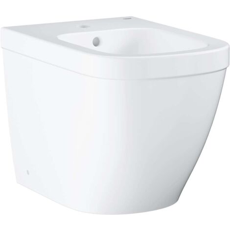 Grohe – Bidet à poser blanc alpin en porcelaine vitrifiée – Fixations invisibles – Trou pour mitigeur – Dimensions 540x374mm