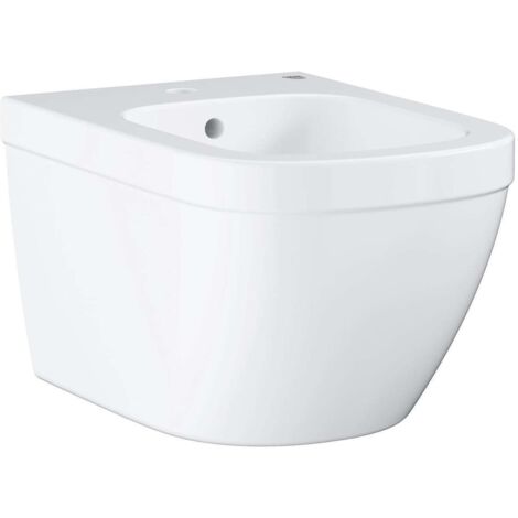 Grohe – Bidet suspendu céramique blanc alpin – Dimensions 540 x 374 mm – Hauteur 36 cm – Trop-plein inclus – Installation suspendue