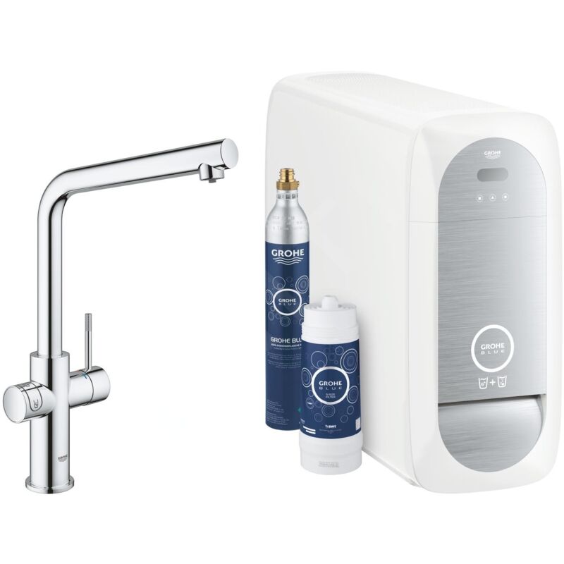 Grohe - Blue Home - Mitigeur d'évier avec unité réfrigérante et filtration, chrome 31454001