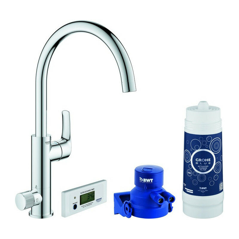 

Mezclador de lavabo EH Blue Pure BauCurve cromado con caño en C 30383 GROHE