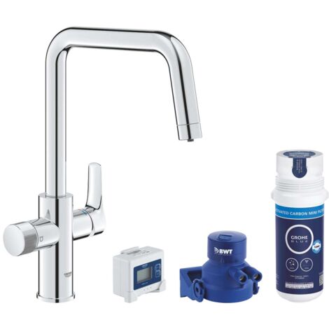 Grohe Blue Pure - Set Spültischarmatur Start mit Filterfunktion, Chrom 30596000