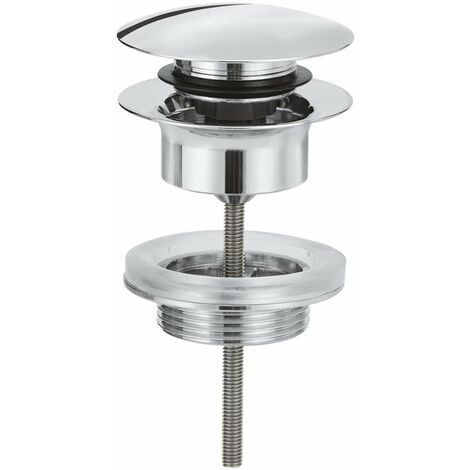 Grohe – Bonde clic-clac pour lavabo avec trop plein – Finition chromée – Diamètre 64 mm – Système de clic – 65807000