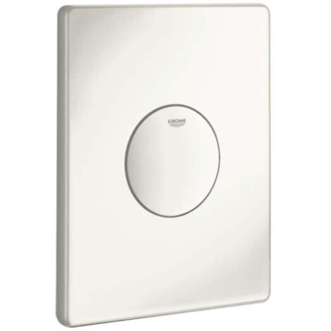 Grohe – Bouton de commande WC blanc alpin 156 × 197 mm en ABS – Finition chrome brillante – Technologie EcoJoy – 38573SH0