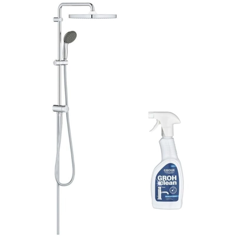 Colonne bain douche sans mitigeur GROHE Vitalio Start System avec inverseur manuel 250 avec nettoyant GrohClean - Chromé