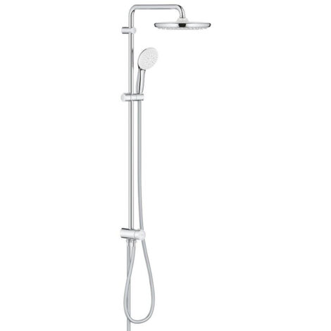 Grohe – Colonne de douche sans robinetterie Tempesta 250 – Finition chrome – Pommeau 250mm – Flexo 1500mm – Technologie Water Saving