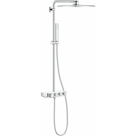 Grohe – Colonne de douche thermostatique – Douche de tête Rainshower SmartActive 310 Cube – Flexible 1750 mm – 26508LS0