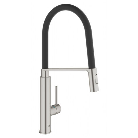 GROHE Mitigeur évier Concetto 31491000 - Bec orientable professionnel - Rotation 360° - Limiteur de température et de débit
