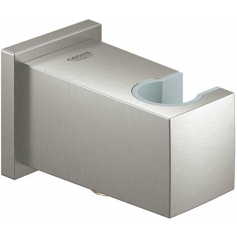 Grohe – Coude de raccordement pour douche 1/2'' – Acier inoxydable – Finition supersteel – Support mural inclus – Protection contre reflux - 26370DC0