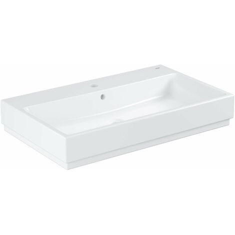 Grohe Cube Ceramic - Lavabo con troppopieno, 80x49 cm, PureGuard, bianco alpino 3946900H
