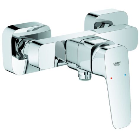 Grohe Cubeo Einhand-Brausebatterie Chrom, Wandmontage mit S-Anschlüssen und Wandrosette