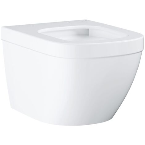 Grohe – Cuvette WC suspendue compacte rimless – Porcelaine vitrifiée blanche – Technologie Triple Vortex – Évacuation horizontale 490x374mm
