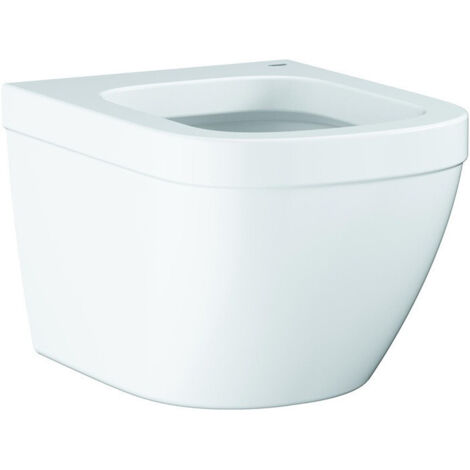 Grohe – Cuvette WC suspendue compacte sans bride – Porcelaine vitrifiée – Dimensions 490 x 374 mm – Évacuation horizontale – Technologie Triple Vortex