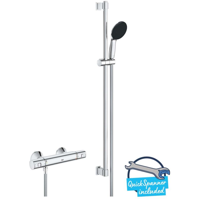 Démarrage de précision QuickFix - Set de douche avec mitigeur thermostatique, chrome 34854001 - Grohe