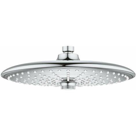 Grohe – Douche de tête 260mm 3 jets – Chrome éclatant – Système anti-calcaire SpeedClean – Débit 9,5 l/min pour confort optimal