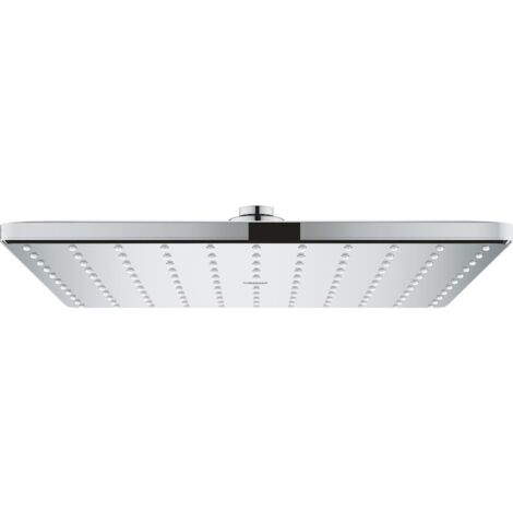 Grohe – Douche de tête Rainshower Mono 310 Cube 1 jet – Chrome – Débit 7,5 l/min – Rotule réglable 10° – Économie d'eau