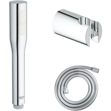 GROHE Douchette 1 jet Vitalio Get Stick chromé avec flexible 175 et support rond