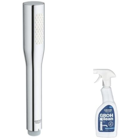 GROHE Douchette 1 jet Vitalio Get Stick chromé + nettoyant Grohclean
