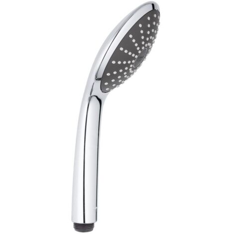Grohe – Douchette à main 1 jet – Jet de pluie 9L/min – Finition chrome StarLight – Dimensions 10x11.5x24.8cm – Système de montage universel