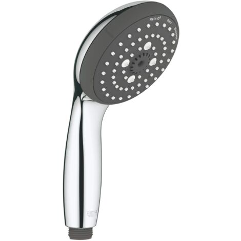 Grohe – Douchette à main 26031000 – 3 jets (pluie, pluie 0², massage) – Finition chrome StarLight – Diamètre 100mm – Économie d'eau EcoJoy