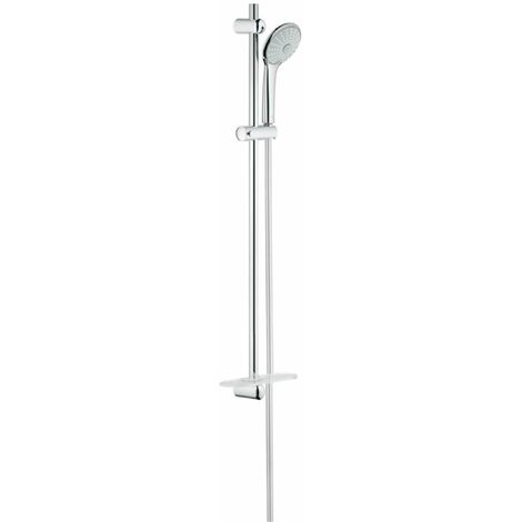 Grohe – Douchette à main Euphoria Massage 27226001 – 3 jets – Barre de douche 900 mm – Finition chrome – Flexible Silverflex 1750 mm