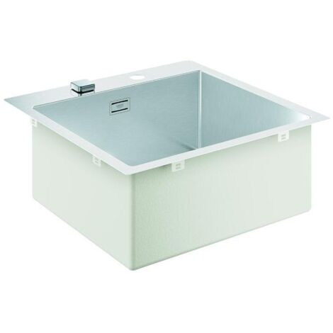 Grohe Edelstahlspüle K800, 518x510mm, 1 Becken 462x400x200mm, aufliegend oder flächenbündig