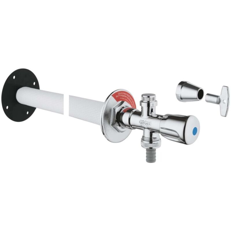Grohe - Eurotec - Ensemble mural d'extérieur, chrome mat 41208000
