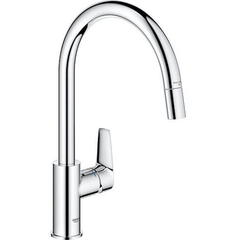 GROHE EH-Spültischbatterie BauEdge 30536 hoher Auslauf azb. Laminarbrause chrom, 30536000