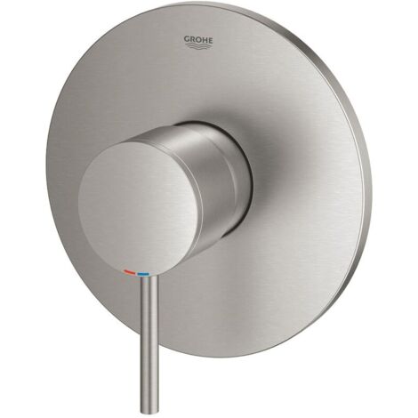 GROHE Einhand-Brausebatterie Atrio 24065_3, Fertigmontageset für Rapido SmartBox, supersteel