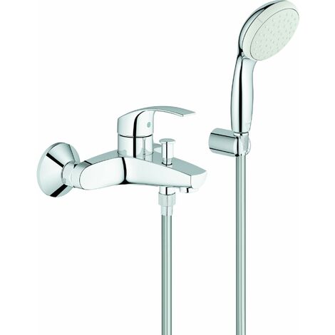 Grohe Einhand-Wannenbatterie EUROSMART DN 15, Wandmontage chrom 3330220A