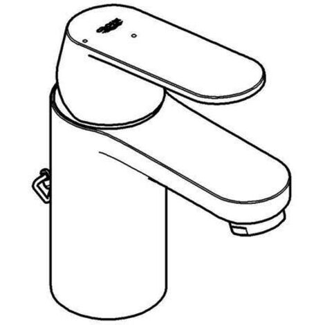 Grohe Einhand-Waschtischbatterie Eurosmart C 23378 versenkbare Kette EcoJoy chrom