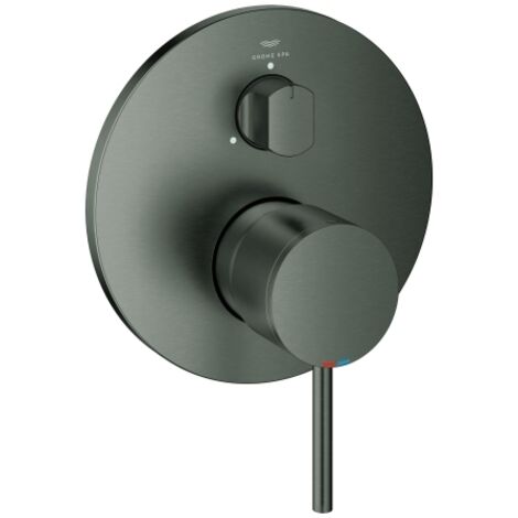 GROHE Einhandbatterie Atrio 24356, mit 3-Wege Umstellung, Fertigmontageset für Rapido SmartBox, hard graphite gebürstet