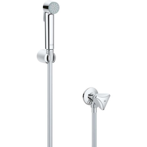 Grohe – Ensemble douche avec robinet d'arrêt 1 jet Tempesta-F Trigger Spray 30 – Finition chromée – Flexible 1250 mm – 27514001