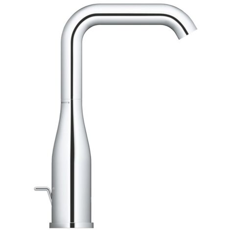 Grohe Essence 1-Loch-Einhand-Waschtischbatterie L-Size, Chrom, Zugstangen-Garnitur, schwenkbarer Auslauf, 5,7l/min