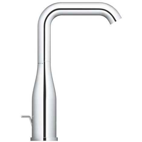 Grohe Essence 1-Loch-Einhand-Waschtischbatterie L-Size, Chrom, Zugstangen-Garnitur, schwenkbarer Auslauf, 5,7l/min