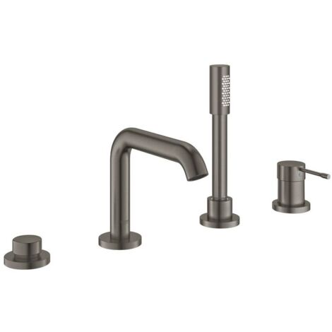 Grohe Essence 4-Loch-Einhand-Wannenkombination, Hard Graphite gebürstet, Professional Edition