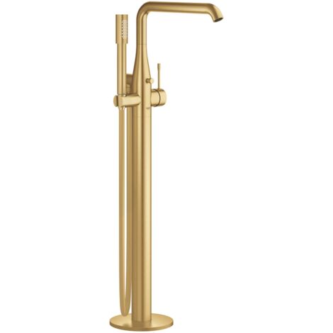 Grohe Essence - Badewanne Einhebelmischer, Bodenmontage, Cool Sunrise gebürstet 23491GN1