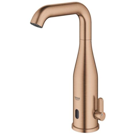 Grohe Essence E - Infrarot-Elektronik für Waschtischarmatur mit Mischung und einstellbarem Temperaturregler, Warm Sunset gebürstet 36445DL0