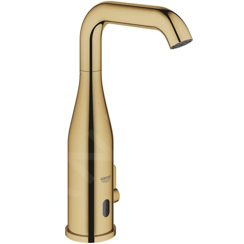 Grohe - Essence e - Mitigeur de lavabo électronique infrarouge avec mélangeur et limiteur de température réglable, Cool Sunrise brossé 36445GN0