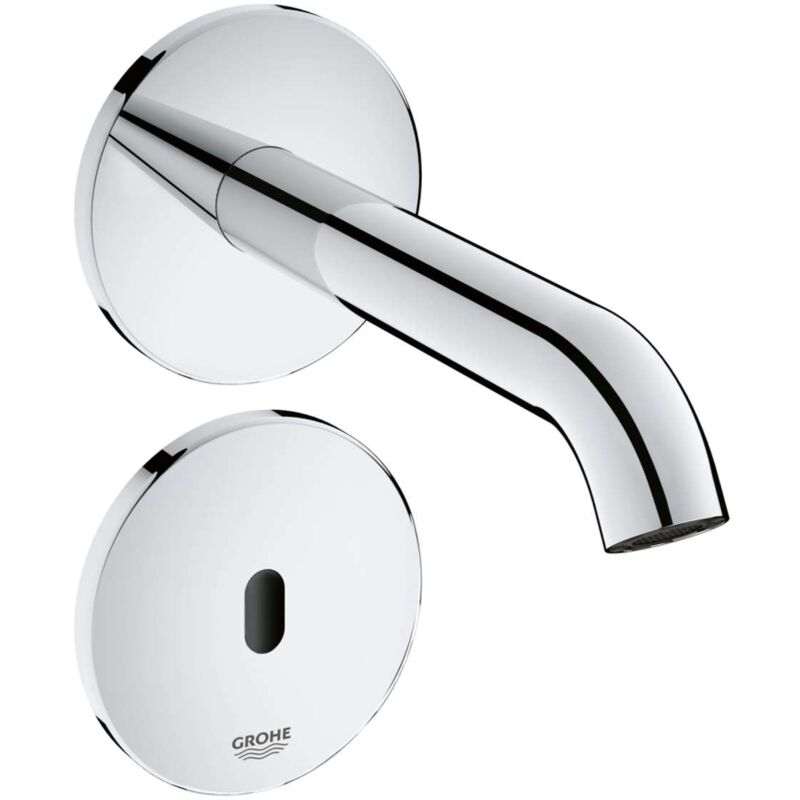 Grohe - Essence e - Mitigeur électronique infrarouge de lavabo, montage mural, sans mélangeur, chrome 36447000