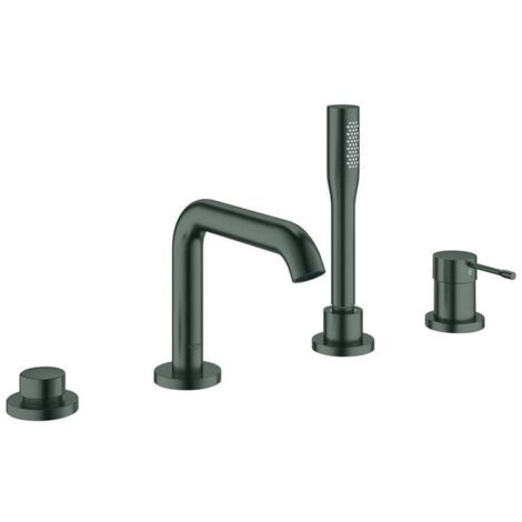 Grohe Essence Façade für 4-Loch-Einhand-Kombination mit Montage mit oder ohne Rahmen Hard Graphit gebürstet (19578AL1)