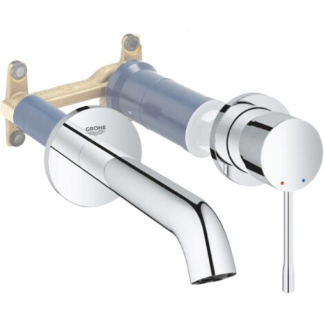 Grohe Essence Mezclador de lavabo de pared - Talla M - Cromo + cuerpo empotrado
