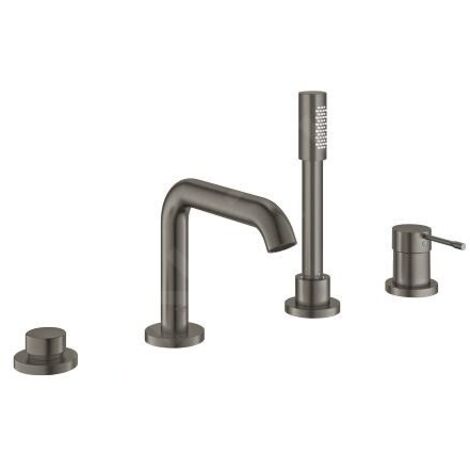 Grohe Essence - Mitigeur de baignoire, installation 4 trous, graphite foncé brossé 19578AL1