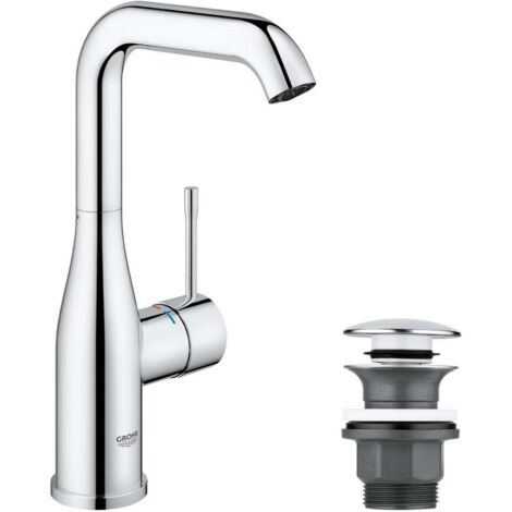 Grohe Essence New - Waschtisch Einhebelmischer mit Pusch-Open Auslauf, verchromt 23799001