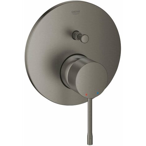 Grohe – Robinet à encastrer pour 2 sorties – Finition hard graphite brossé – Laiton – Débit 27 l/min – Pression 3 bar – Diamètre 158 mm - 24058AL1