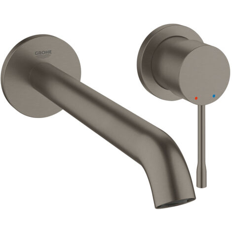 Grohe Essence - Rubinetto L a 2 fori per lavabo, grafite scura spazzolata 19967AL1